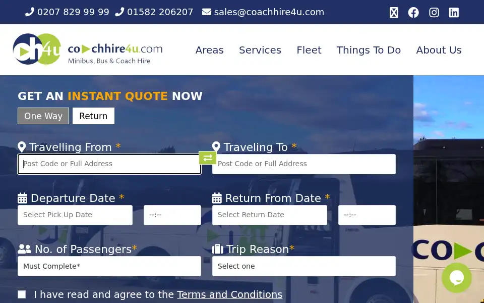 Screenshot of coachhire4u.com