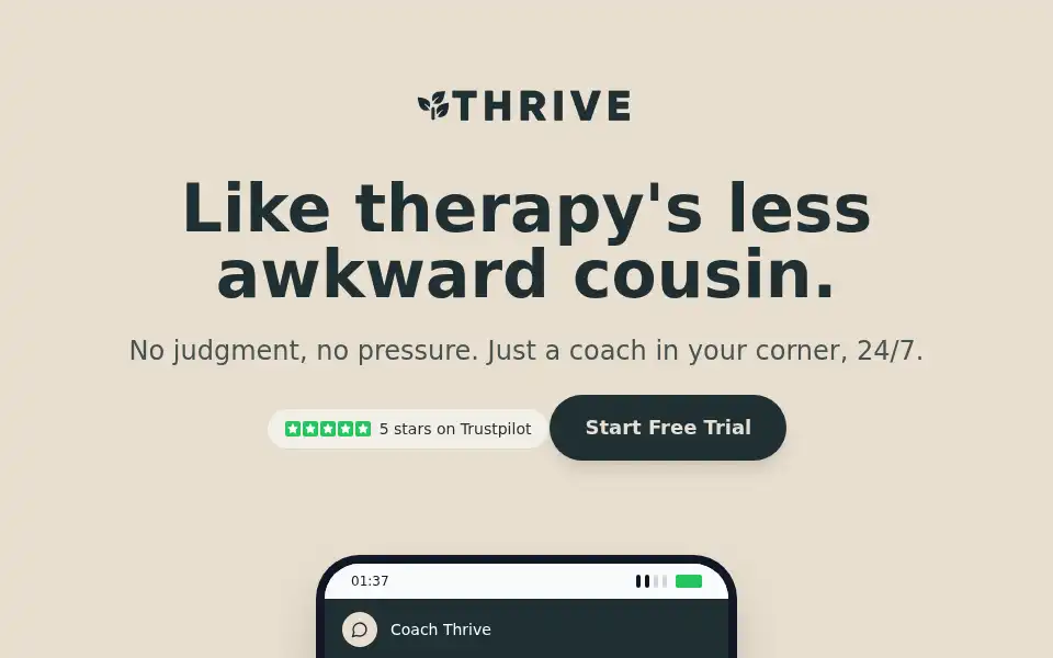 Screenshot of coachthrive.app