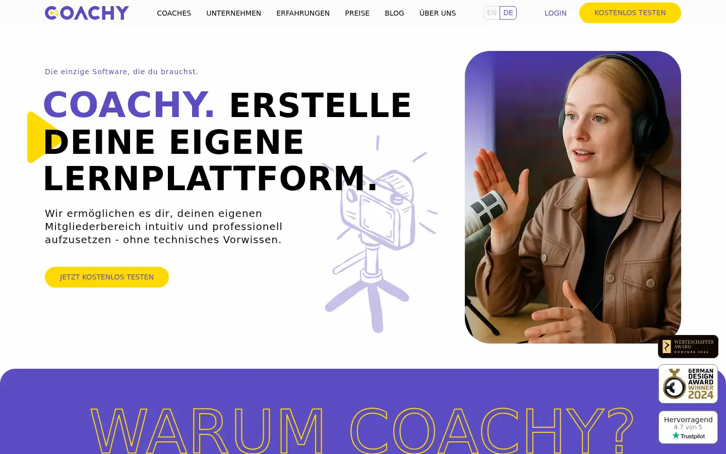 Screenshot of coachy.net