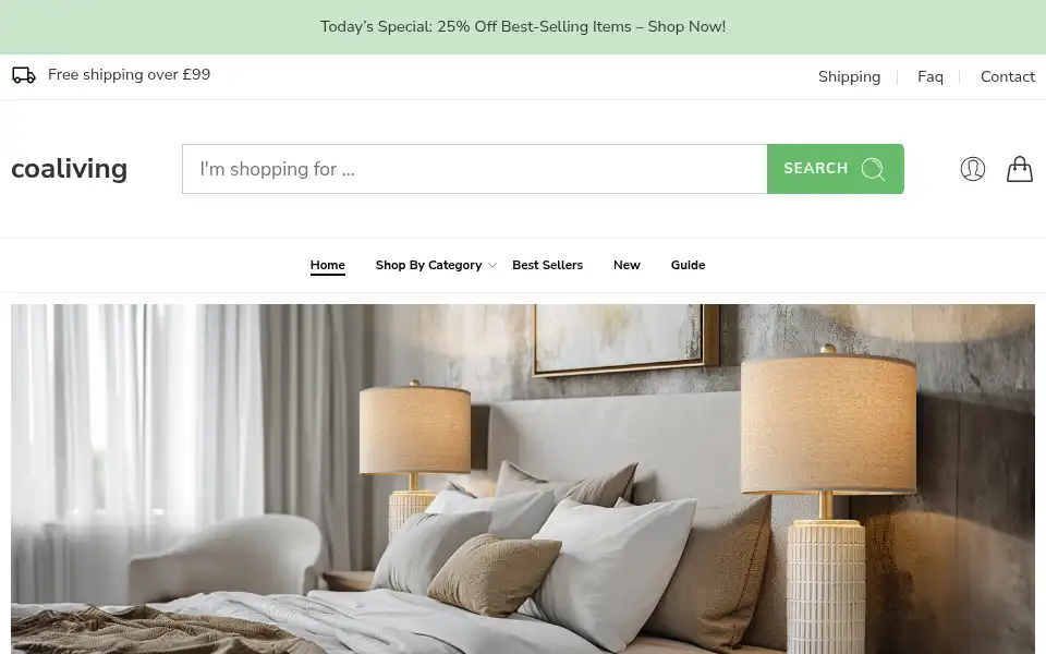 Screenshot of coaliving.co.uk