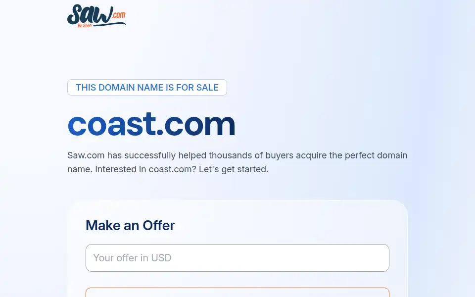Screenshot of coast.com