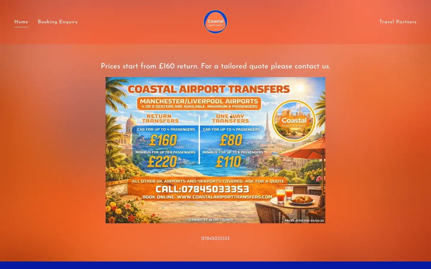 Screenshot of coastalairporttransfers.com