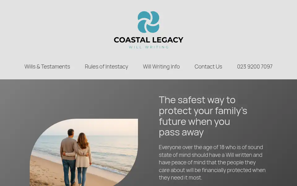 Screenshot of coastallegacy.co.uk