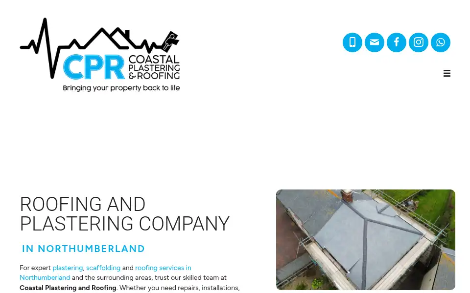 Screenshot of coastalplasteringandroofing.com