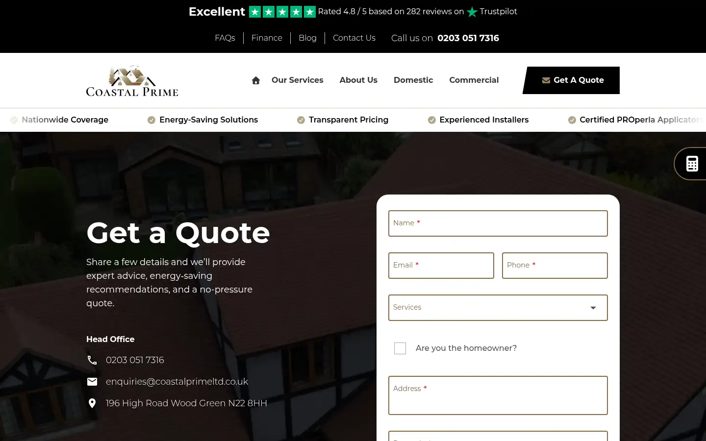 Screenshot of coastalprimeltd.co.uk