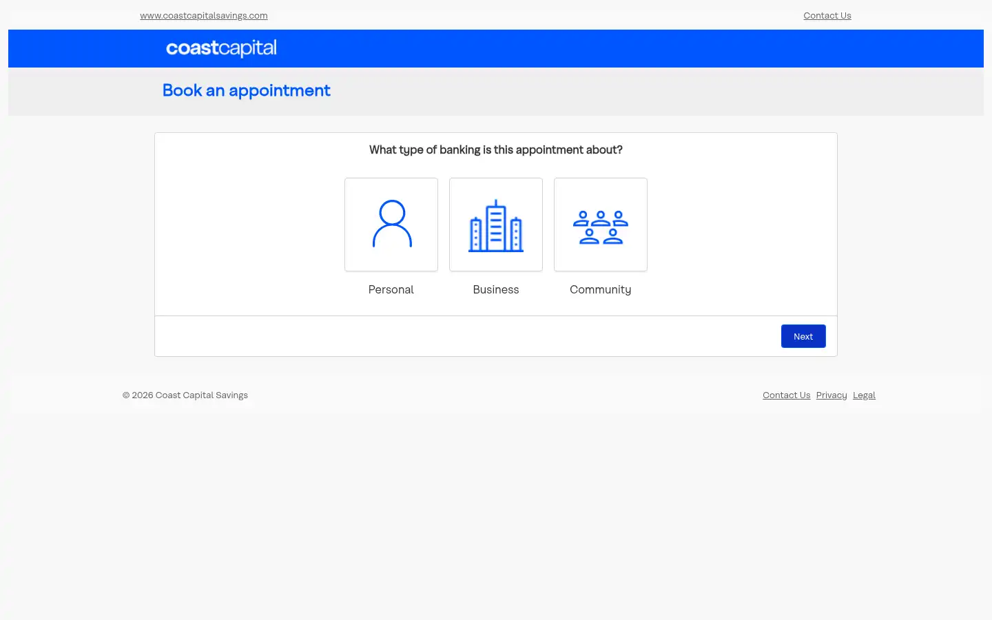 Screenshot of coastcapitalsavings.com