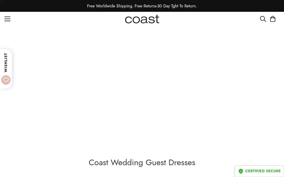 Screenshot of coastdresseshop.com