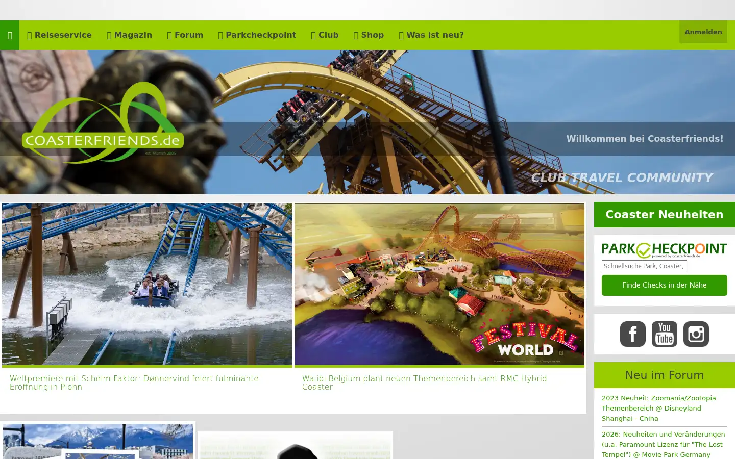 Screenshot of coasterfriends.de