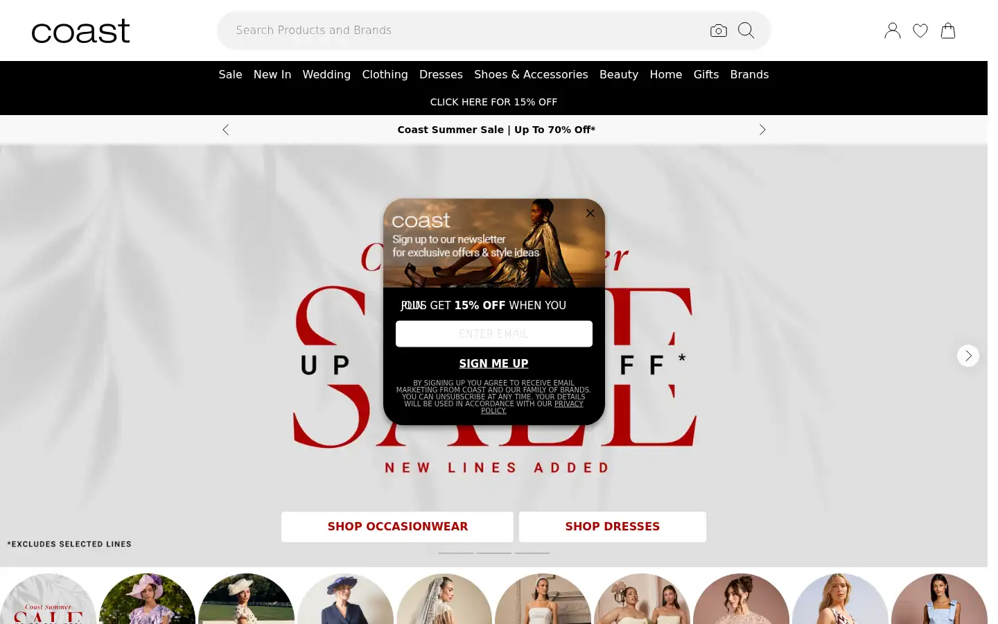Screenshot of coastfashion.com