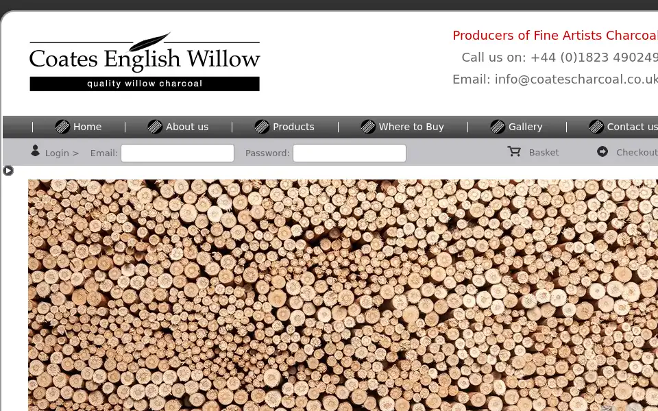 Screenshot of coatescharcoal.co.uk