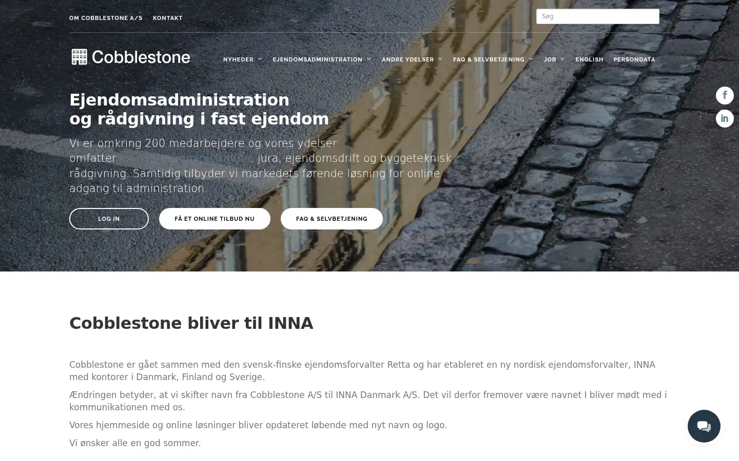 Screenshot of cobblestone.dk