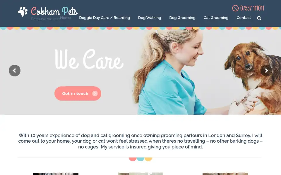 Screenshot of cobhampets.co.uk