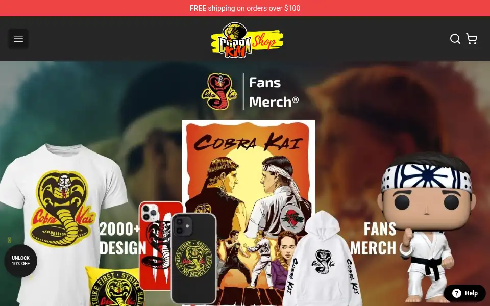 Screenshot of cobra-kai.store