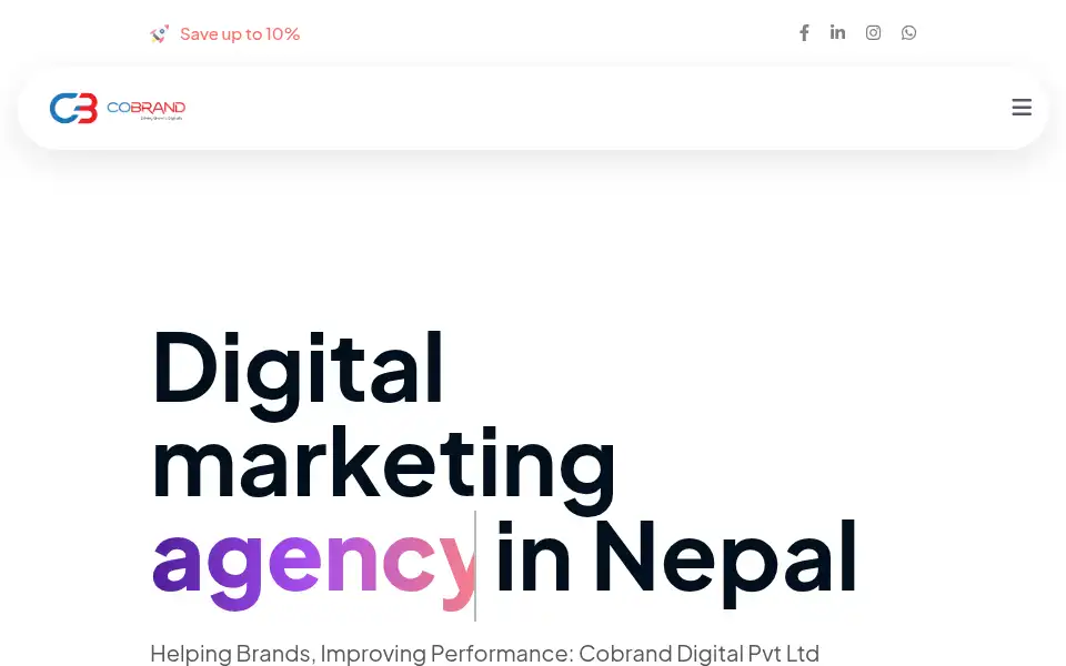 Screenshot of cobrand.com.np