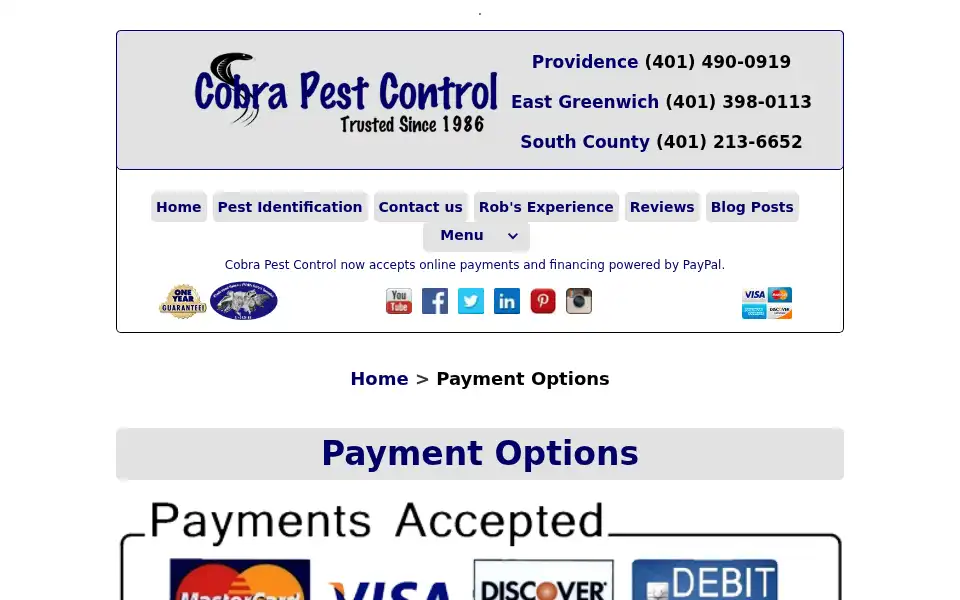 Screenshot of cobrapest.com