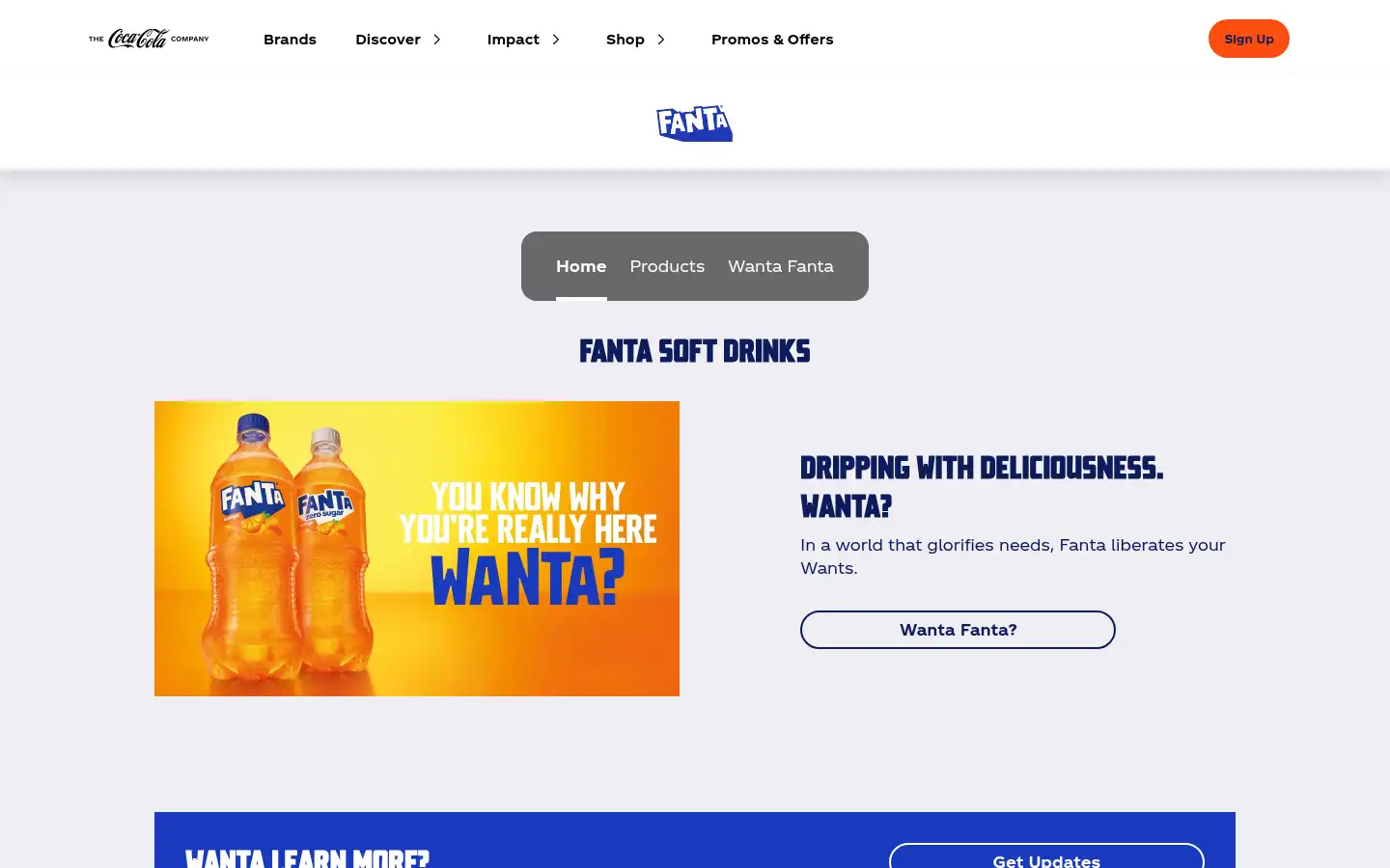 Screenshot of fanta.com
