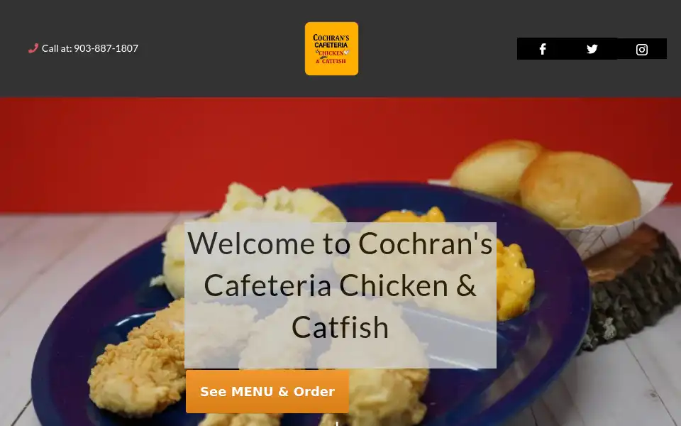 Screenshot of cochranschicken.com