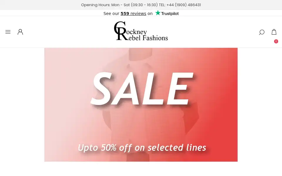 Screenshot of cockneyrebelfashions.co.uk