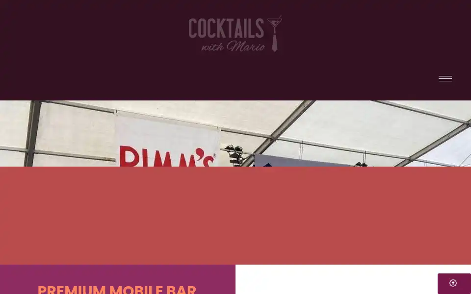 Screenshot of cocktailswithmario.co.uk
