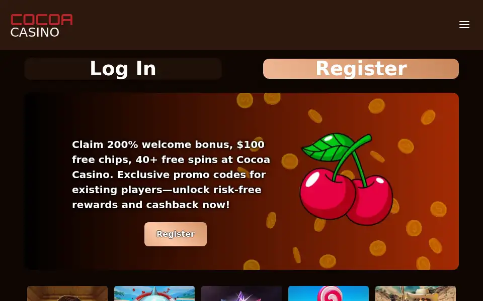 Screenshot of cocoa-casino-uk.com