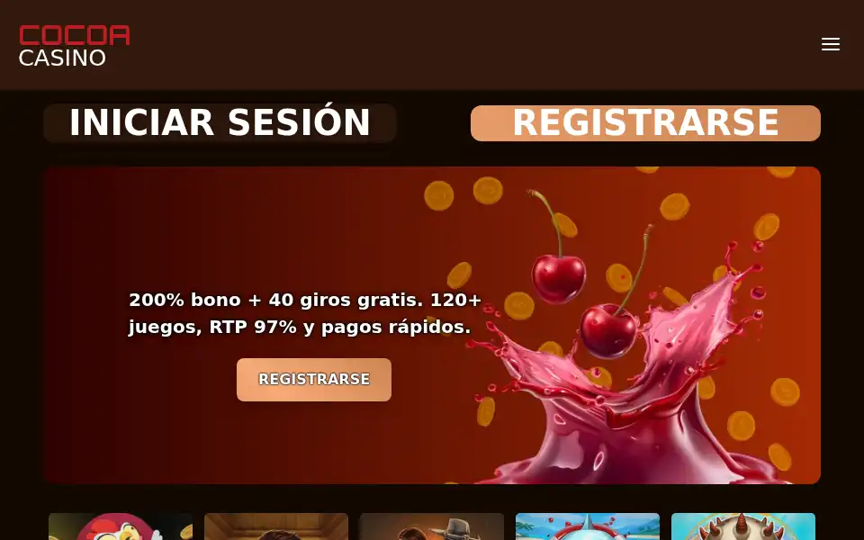 Screenshot of cocoacasino-eu.com