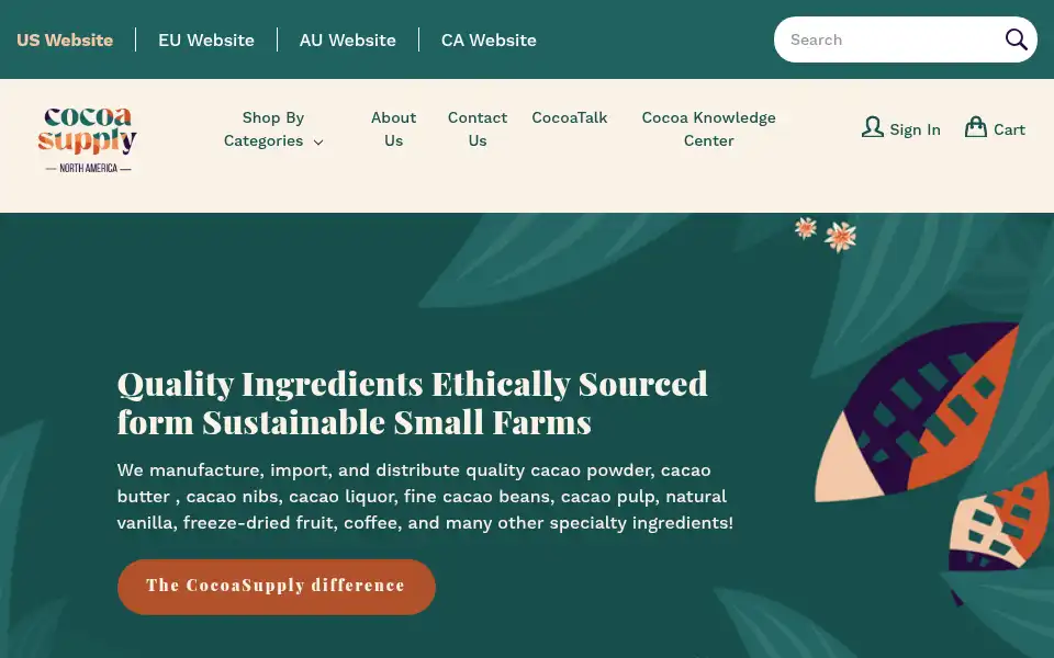 Screenshot of cocoasupply.com