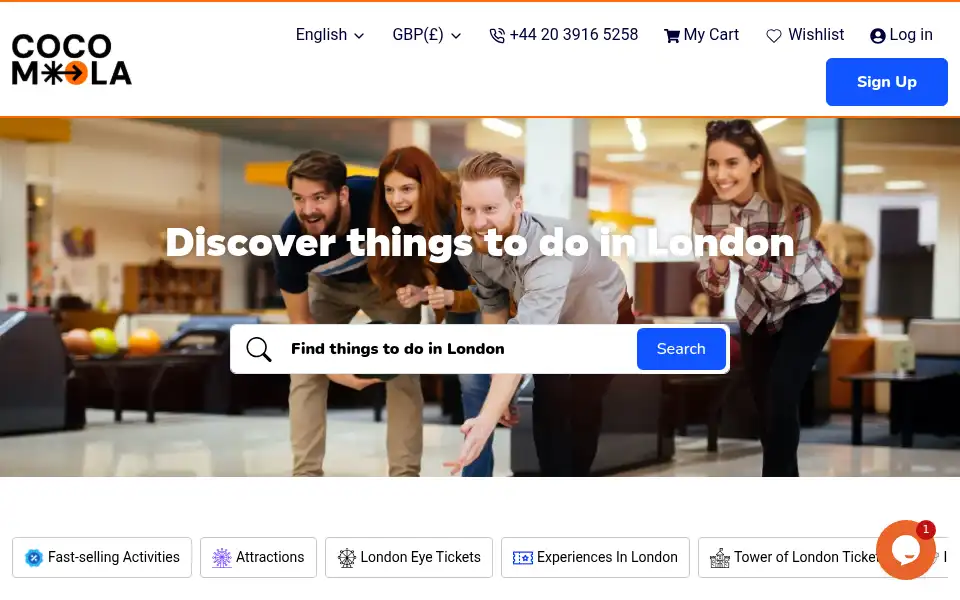 Screenshot of cocomoola.com