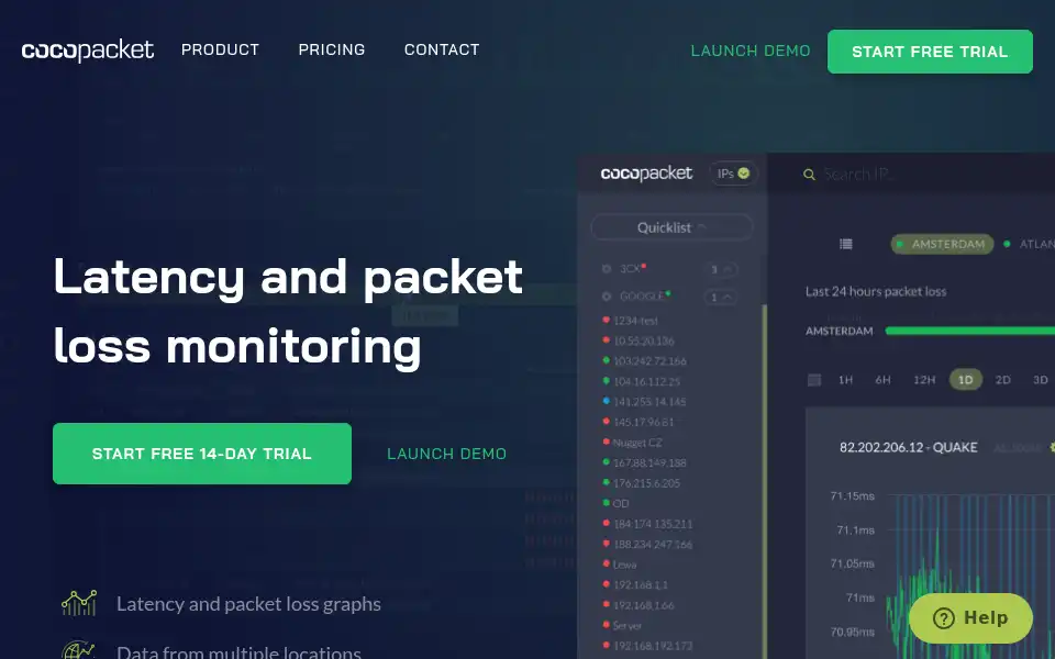 Screenshot of cocopacket.com