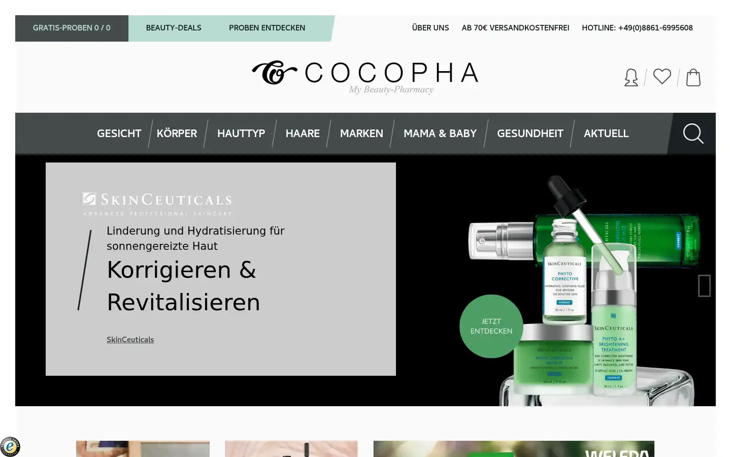 Screenshot of cocopha.de