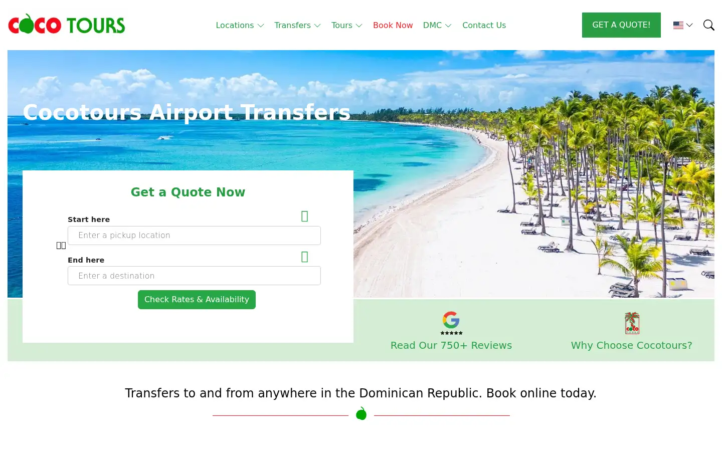 Screenshot of cocotours.com