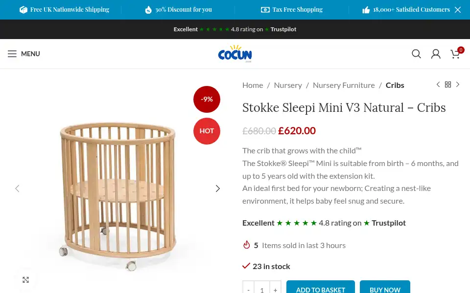 Screenshot of cocun.co.uk