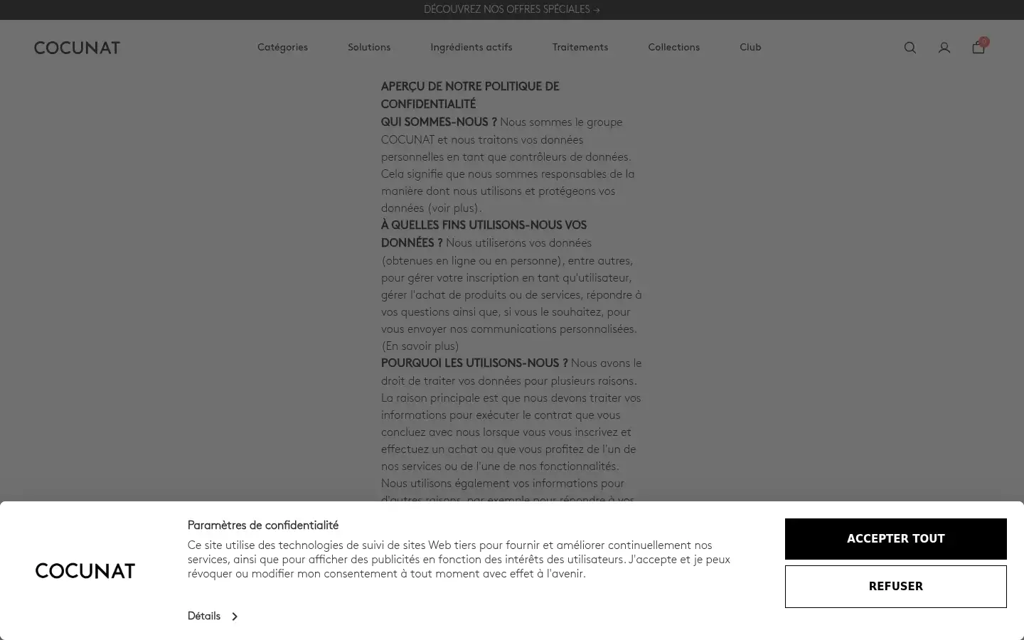 Screenshot of cocunat.com