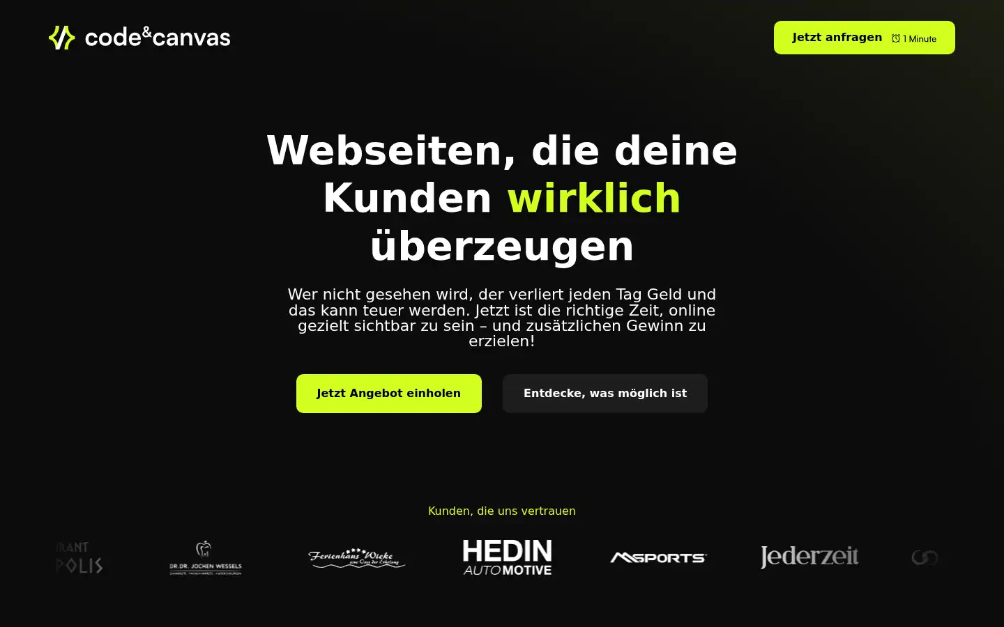 Screenshot of code-canvas.de