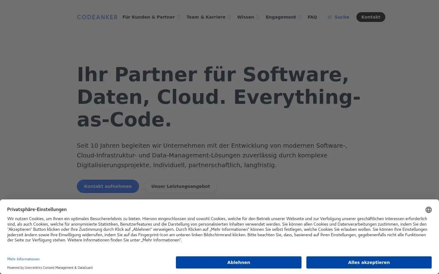 Screenshot of codeanker.de