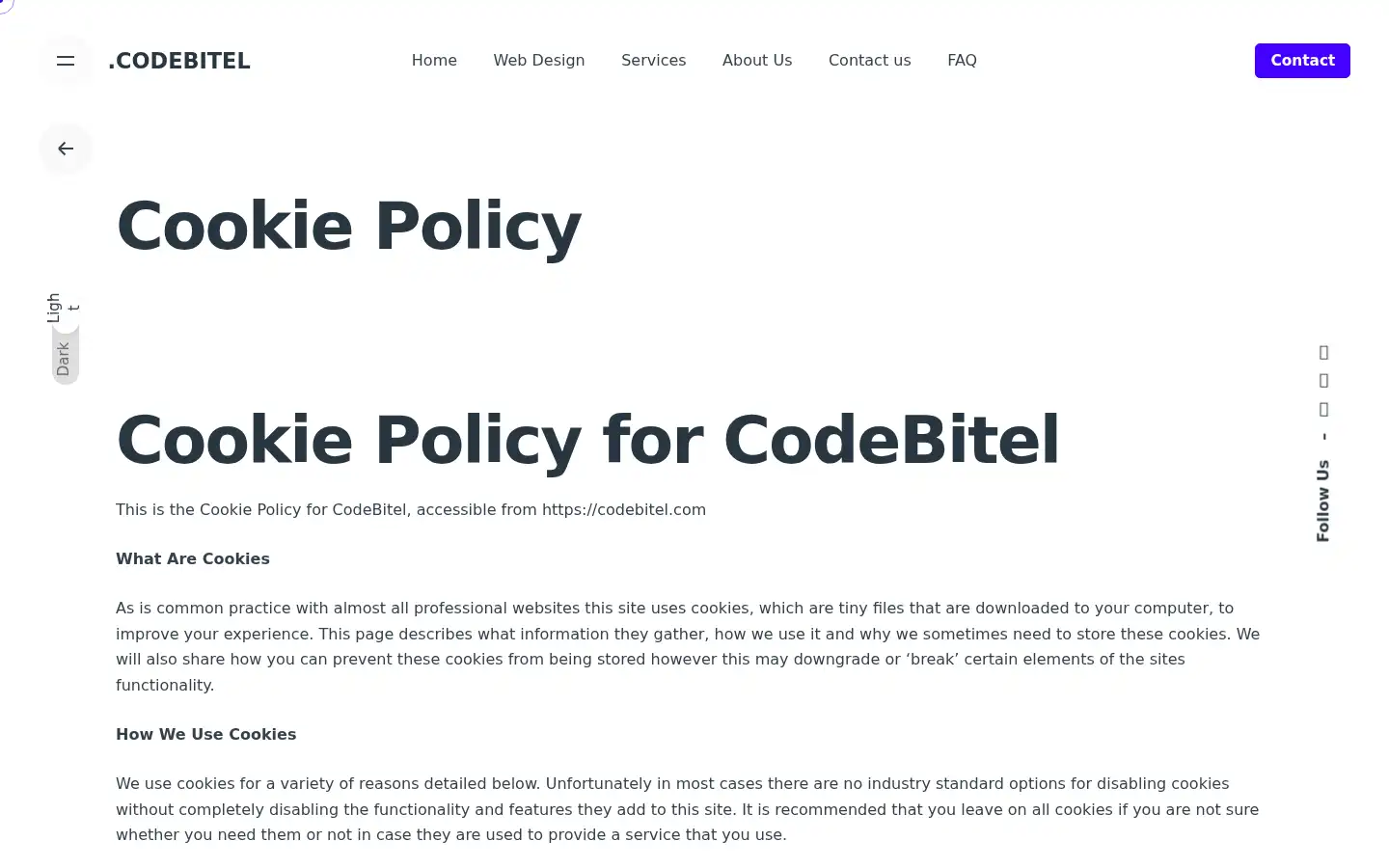 Screenshot of codebitel.com
