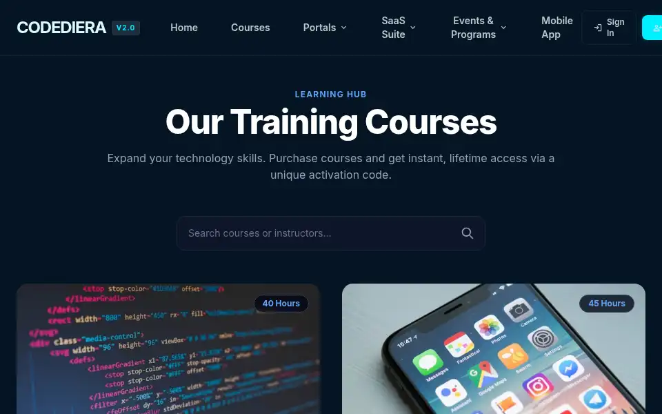 Screenshot of codediera.com