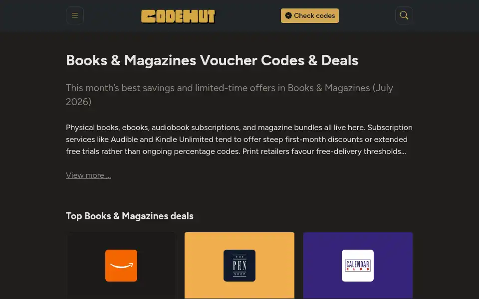 Screenshot of codehut.co.uk