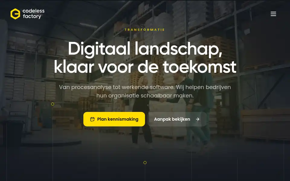 Screenshot of codelessfactory.com
