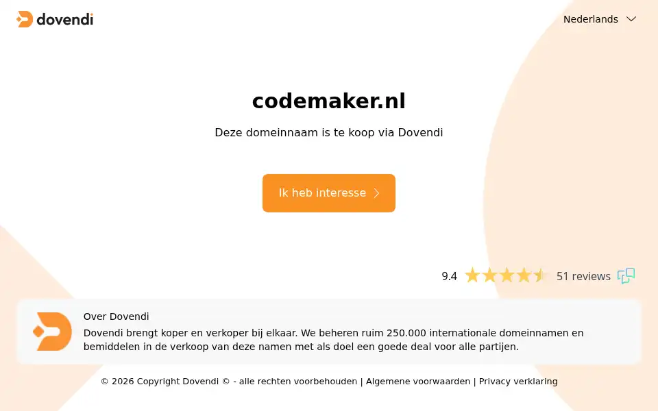 Screenshot of codemaker.nl