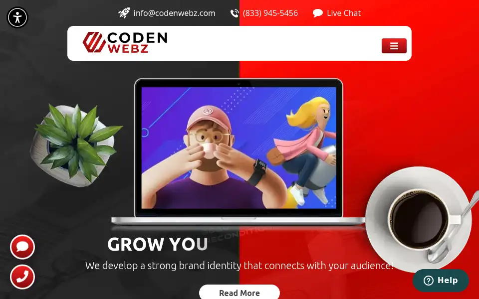 Screenshot of codenwebz.com