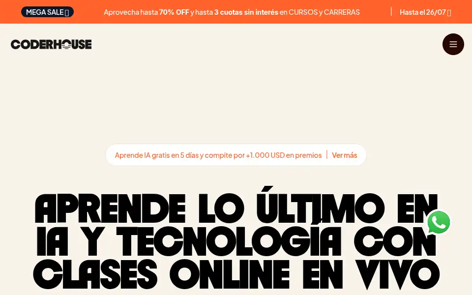 Screenshot of coderhouse.com
