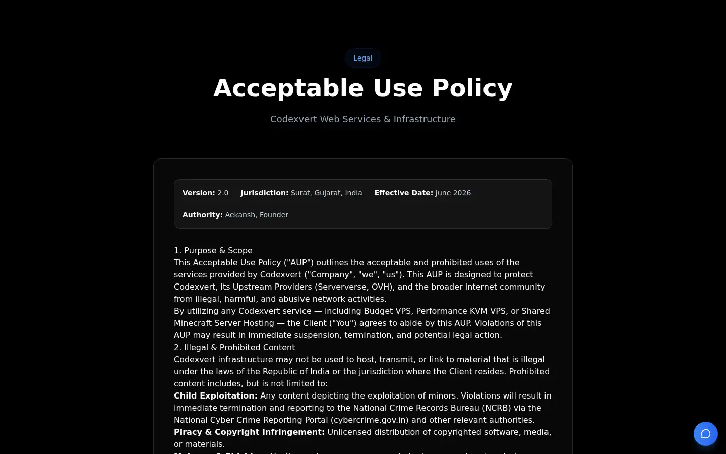 Screenshot of codexvert.com