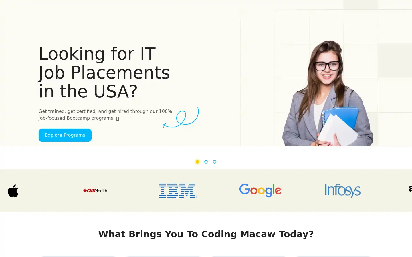 Screenshot of codingmacaw.com