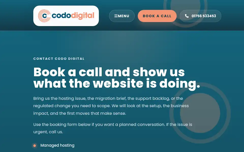 Screenshot of cododigital.co.uk