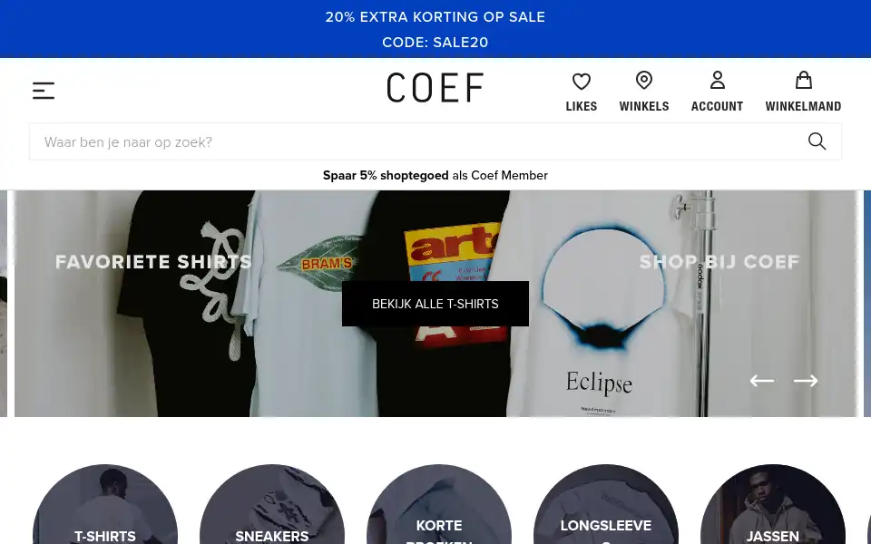 Screenshot of coef.nl