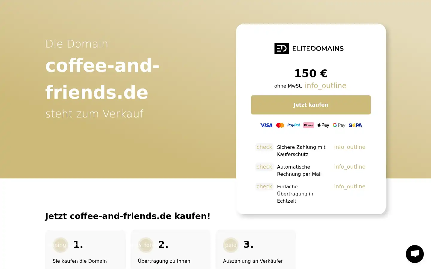 Screenshot of coffee-and-friends.de