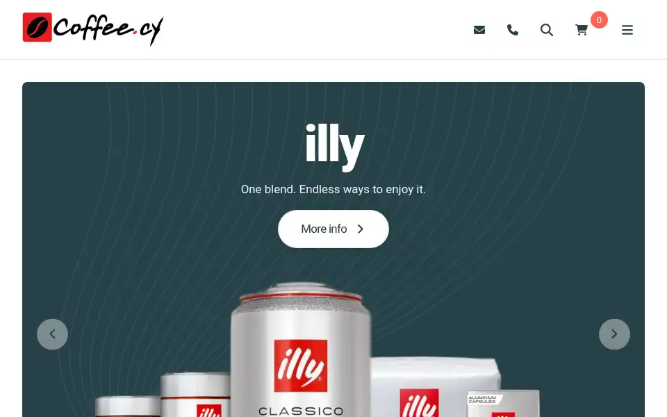 Screenshot of coffee.cy