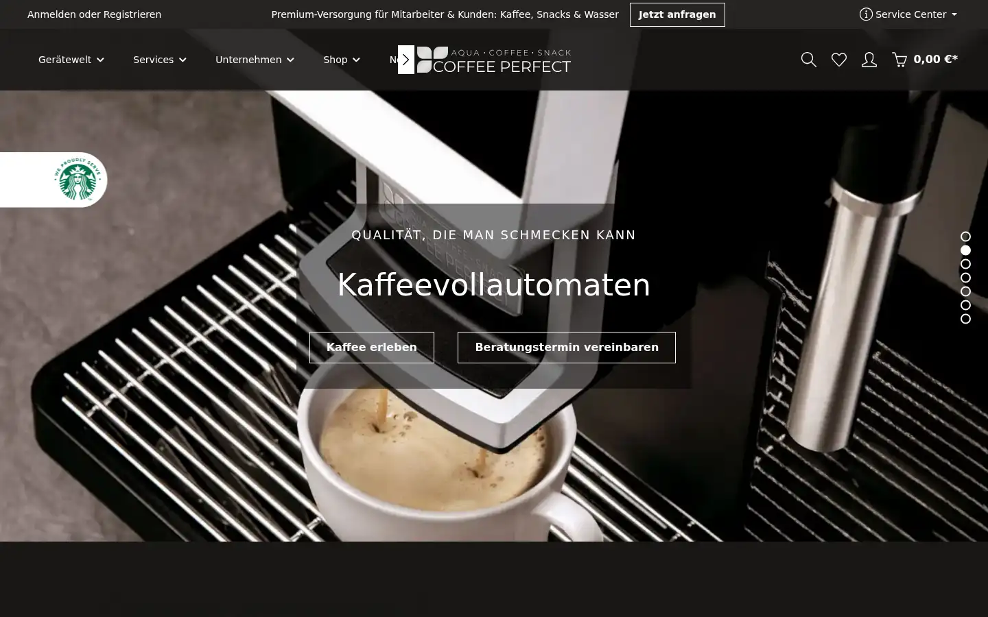 Screenshot of coffee-perfect.de