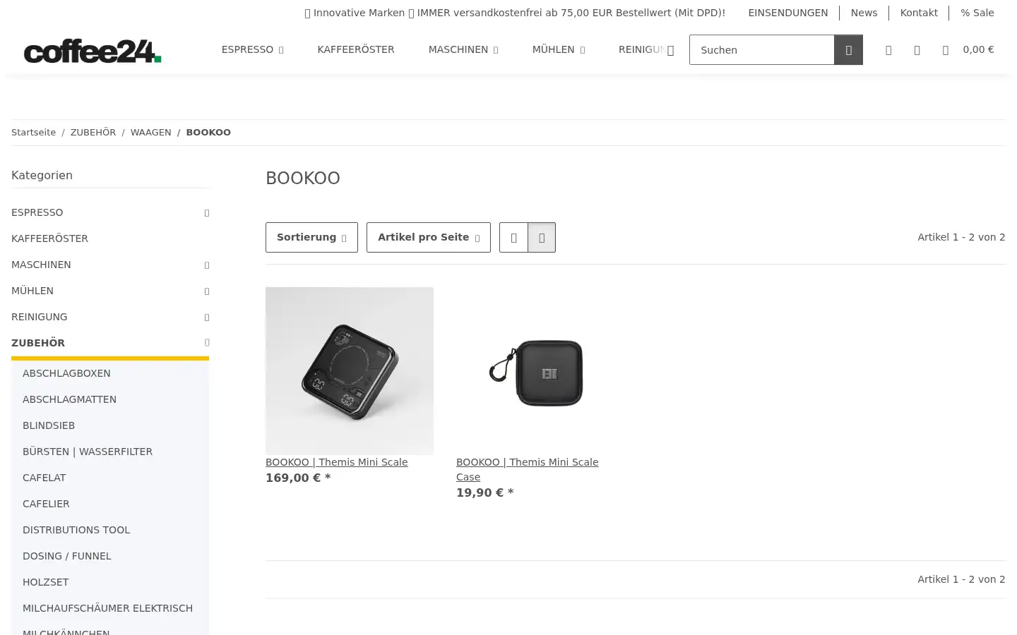 Screenshot of coffee24.com