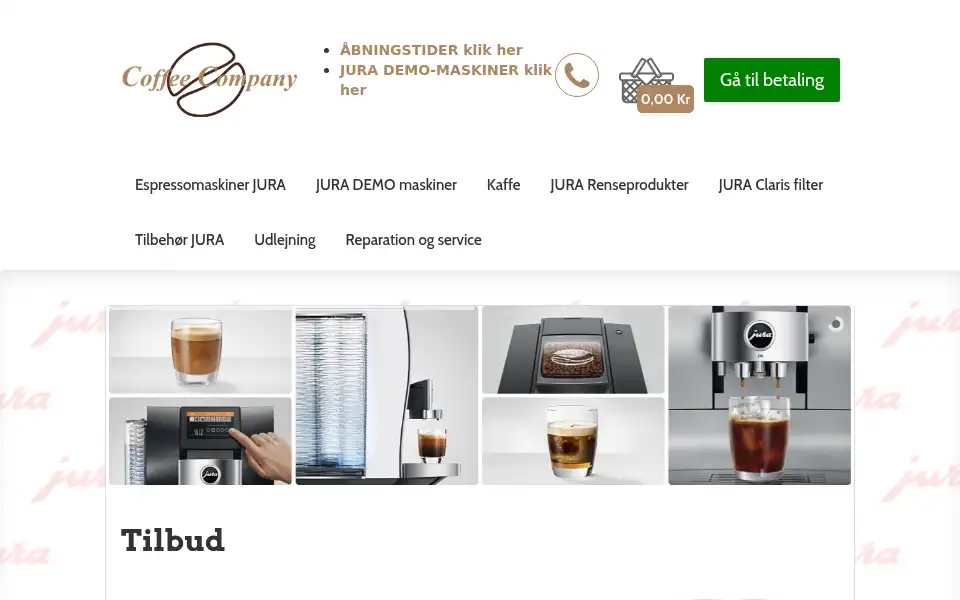 Screenshot of coffeecompany.dk